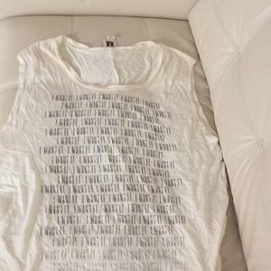 Off white haute hippie tank